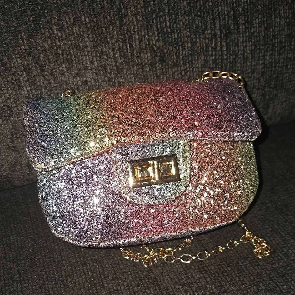 Glittery Rainbow Chain Bag - Picture 5 of 9